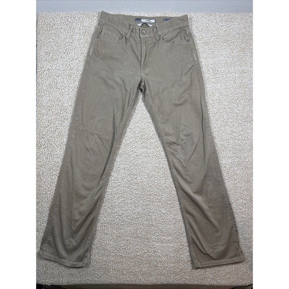 BKE Jake Bootleg Stretch Mens Jeans 31L (Fits 32x34) Tan Brown Western Cowboy